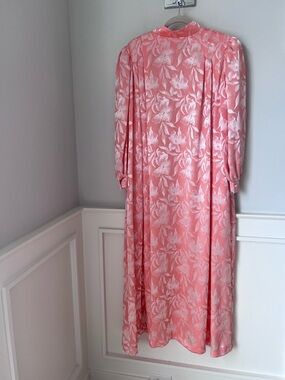 David Brown Pink Floral Jacquard Maxi vintage Dress